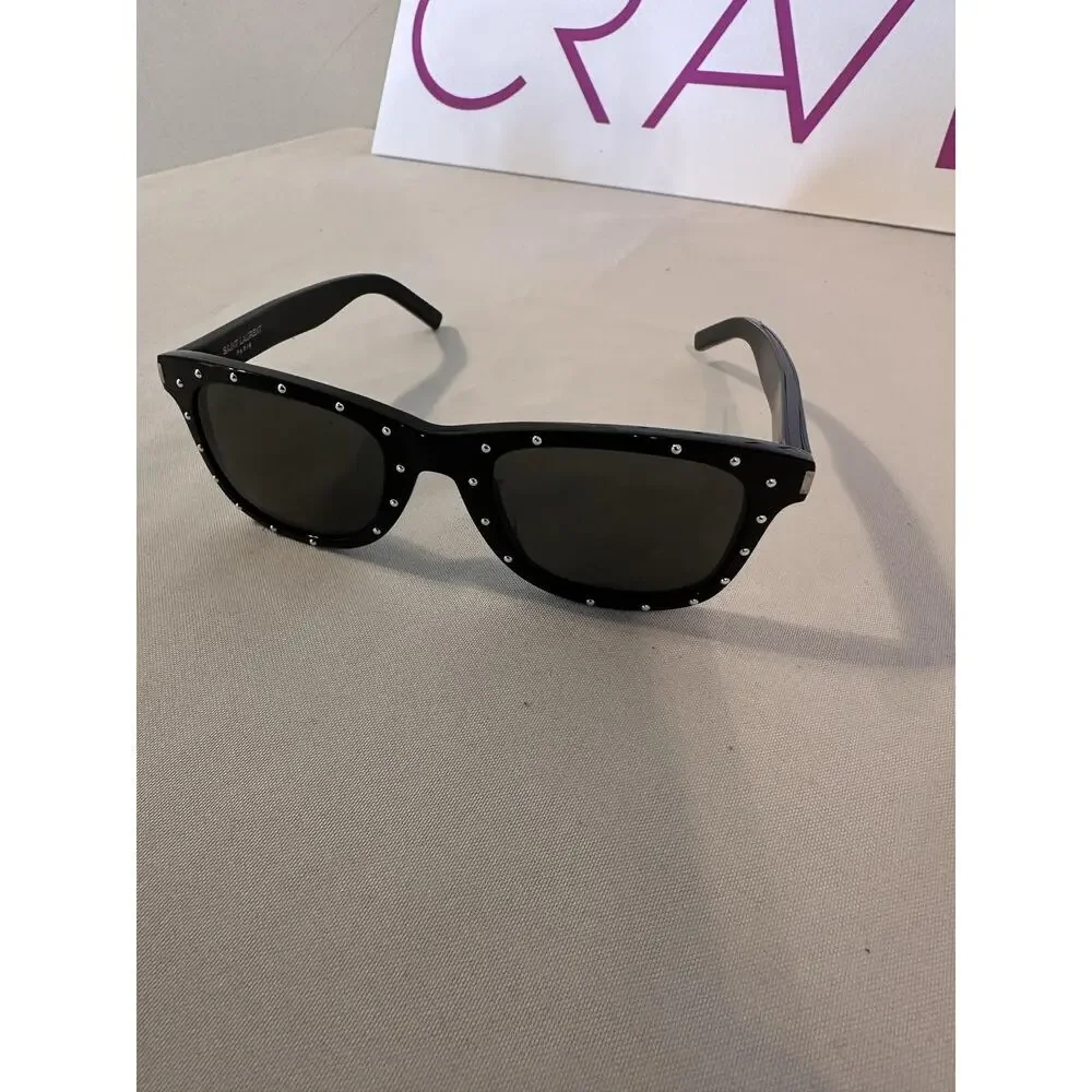 Saint Laurent Sunglasses Womens Black Studded SL51/F